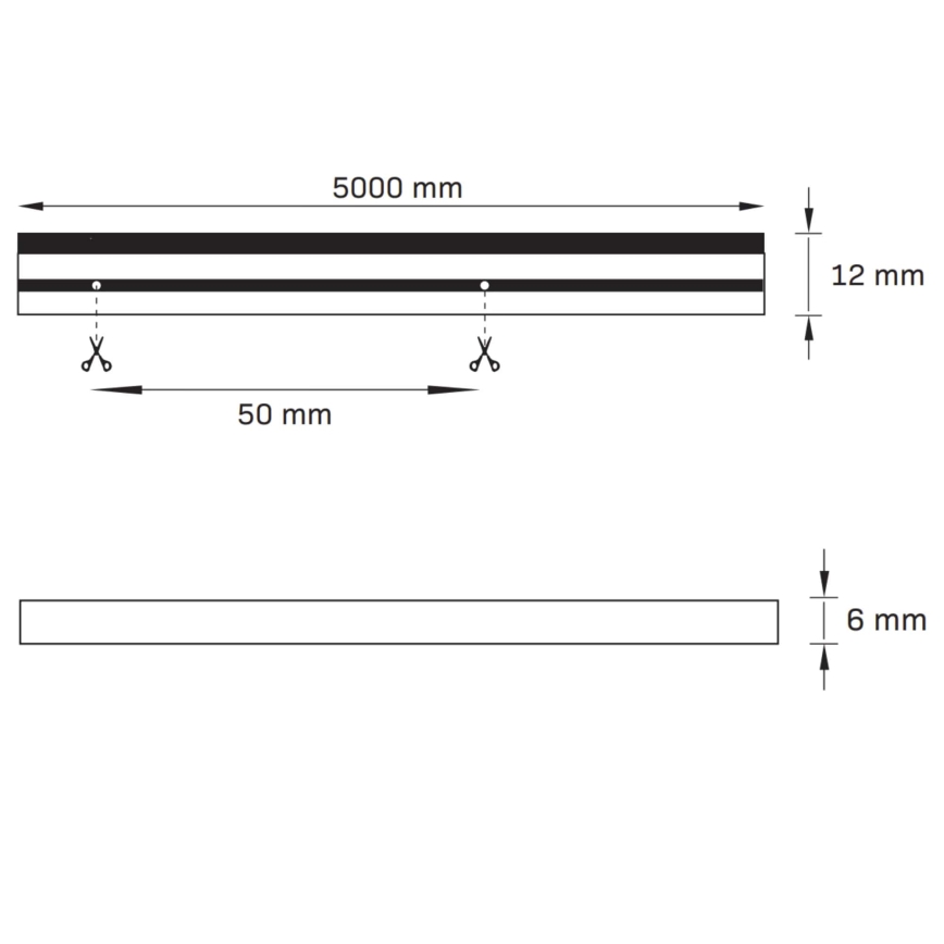LED Strip NEON 5m LED/30W/24V groen IP65