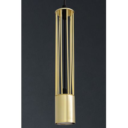 LED Suspension filaire BARS 3xGU10/4,8W/230V doré/noir