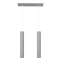 LED Suspension filaire TUBA 2xGU10/4,8W/230V gris