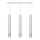 LED Suspension filaire TUBA 3xGU10/4,8W/230V blanc/chrome brillant