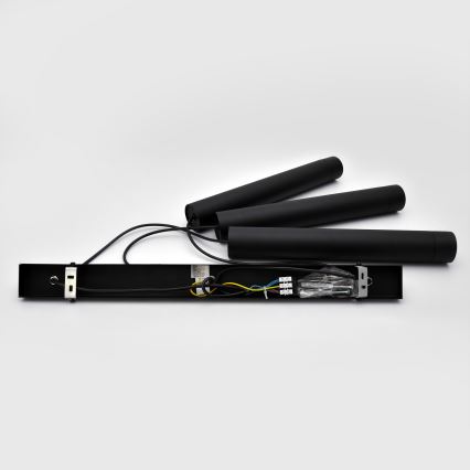 LED Suspension filaire TUBA 3xGU10/4,8W/230V noir