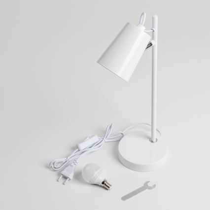 LED tafellamp 1xE14/4,9W/230V wit