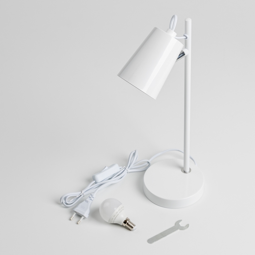 LED tafellamp 1xE14/4,9W/230V wit