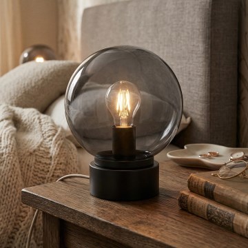 LED-tafellamp JIMMY 1xE27/60W/230V antraciet/rookzwart