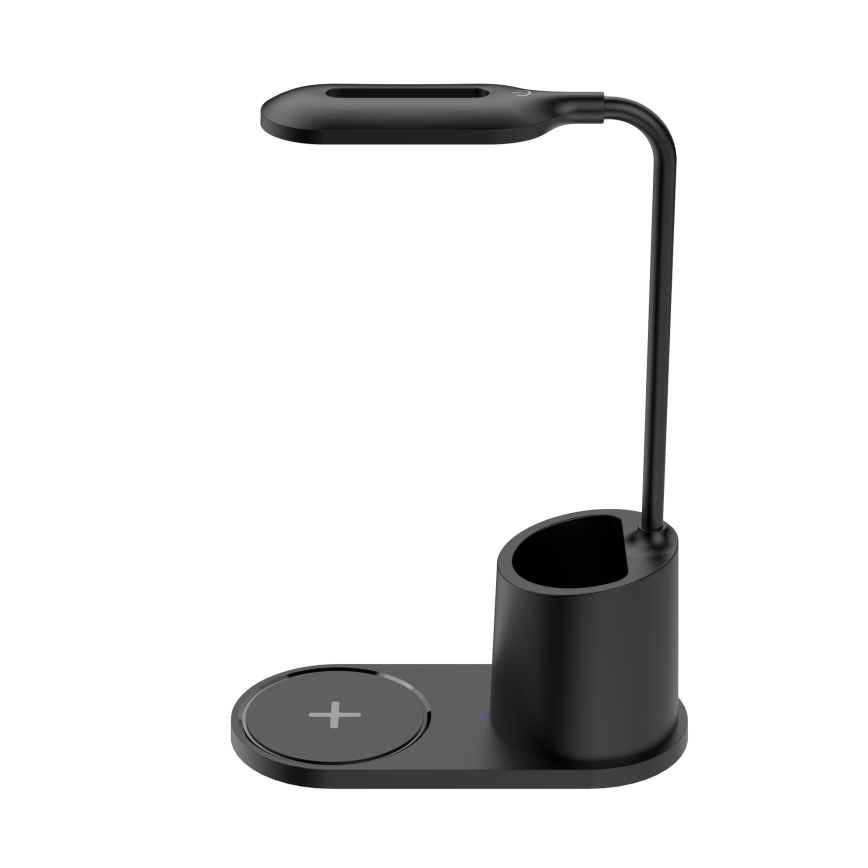 LED Tafellamp LED/3W/5V met draadloos opladen zwart