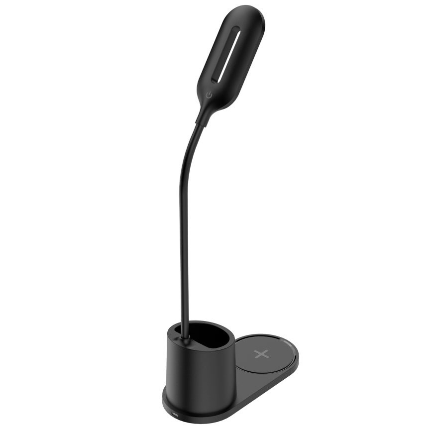 LED Tafellamp LED/3W/5V met draadloos opladen zwart