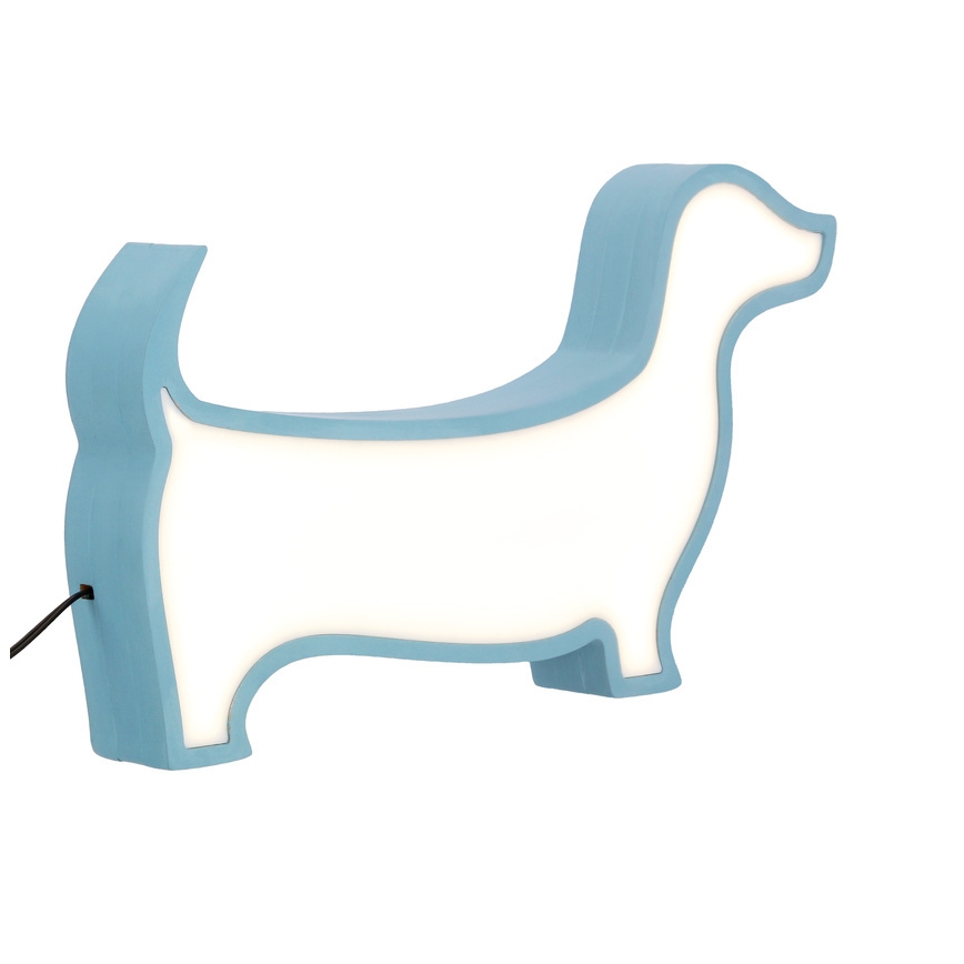 LED tafellamp voor kinderen DOG LED/12W/230V blauw