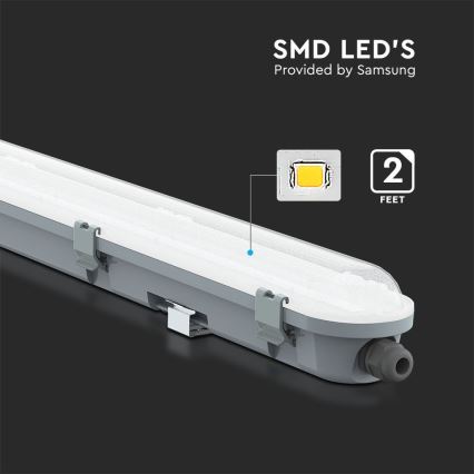 LED technisch TL-armatuur met SAMSUNG CHIP, 18W, 230V, 6500K, IP65, 60 cm