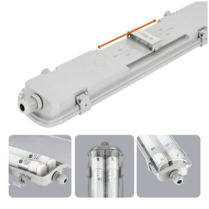 LED technisch TL-armatuur T8 2xG13/18W/230V 6500K IP65 127 cm