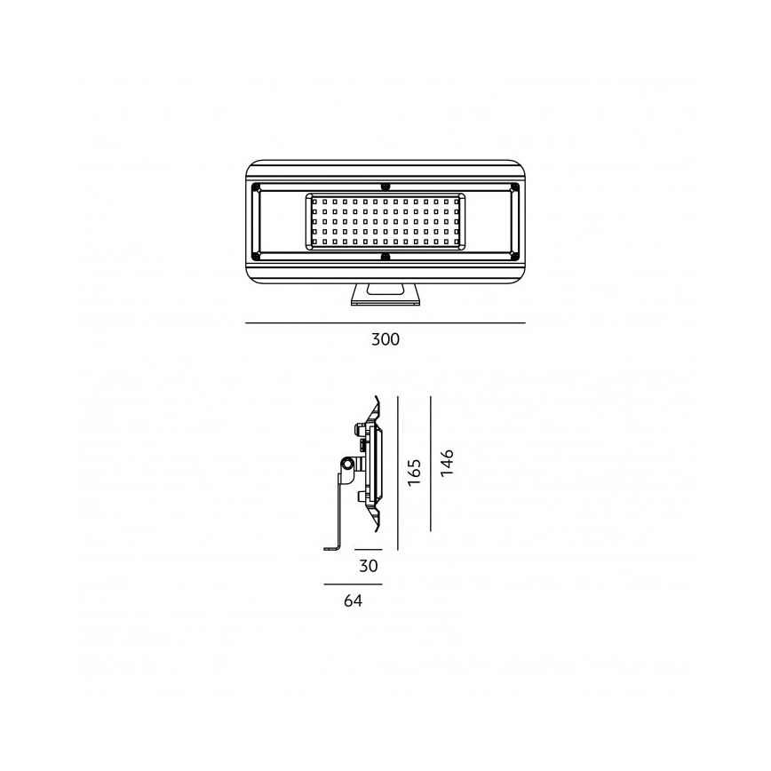 LED Technische armatuur 4-in-1 MULTILUXO LED/100W/230V 4000K IP65 30 cm