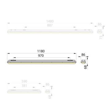 LED TL-armatuur voor buiten MARENA LINX 120 LED/36W/230V IP65