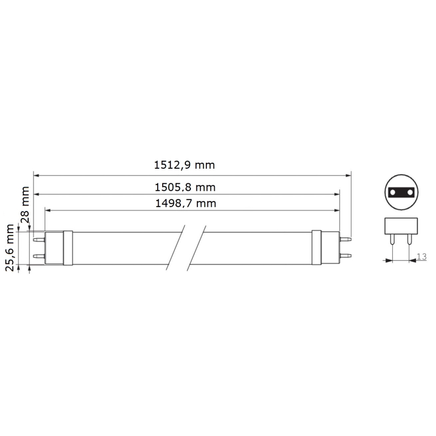 LED TL-buis Philips MASTER T8 G13/24W/80V 6500K 150 cm