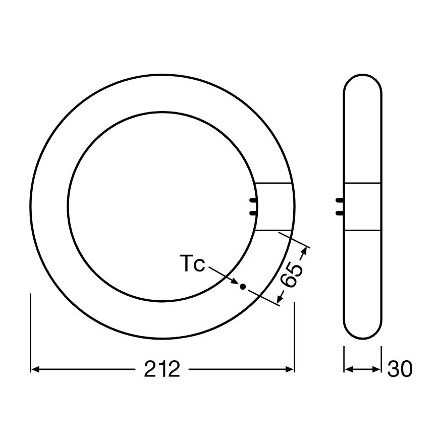 LED TL-buis SUBSTITUBE G10q/12W/230V 6500K diameter 21,2 cm - Osram