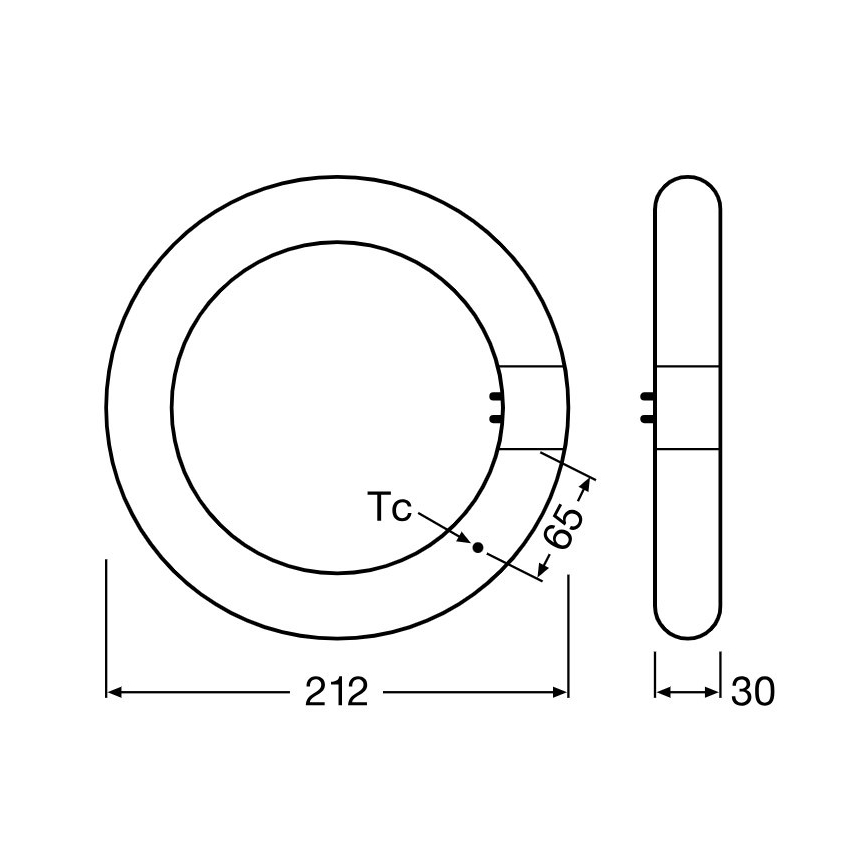 LED TL-buis SUBSTITUBE T9 G10q/12W/230V 4000K diameter 21,2 cm - Osram