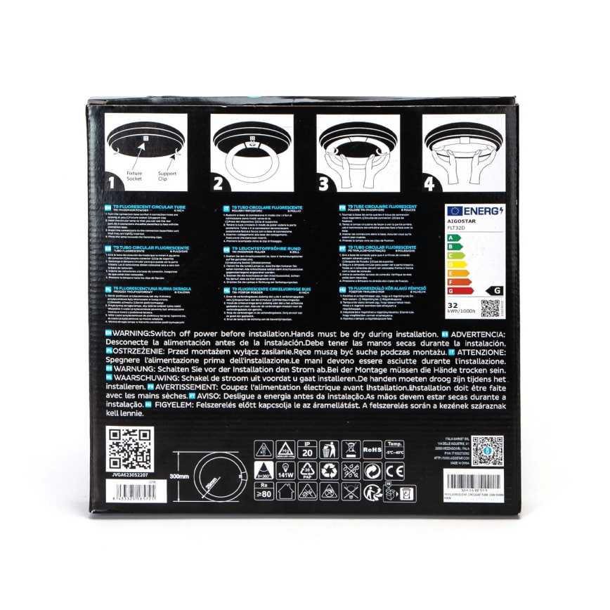 LED TL-buis T9 G24q-1/32W/230V 6500K - Aigostar