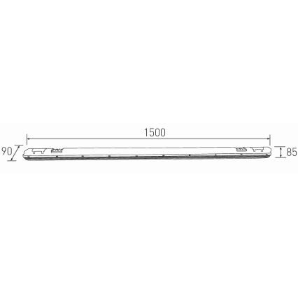 LED TL-buis werkverlichting DUST LED/58W/230V 4000K 150 cm IP65