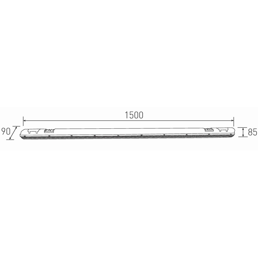 LED TL-buis werkverlichting DUST LED/58W/230V 4000K 150 cm IP65