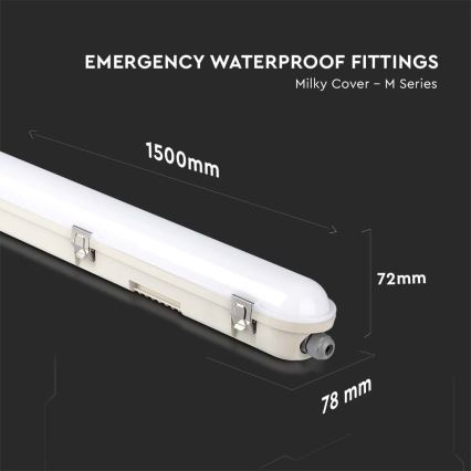 LED TL-buis werkverlichting met noodmodule EMERGENCY LED/48W/230V 4000K 150cm IP65