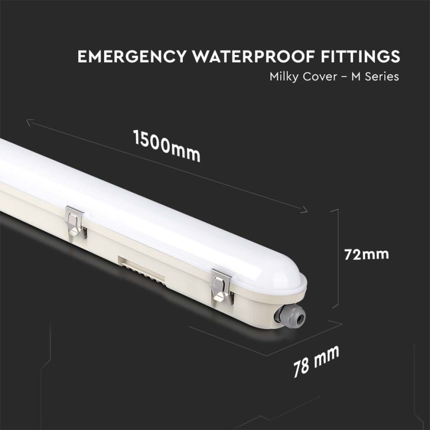 LED TL-buis werkverlichting met noodmodule EMERGENCY LED/48W/230V 4000K 150cm IP65