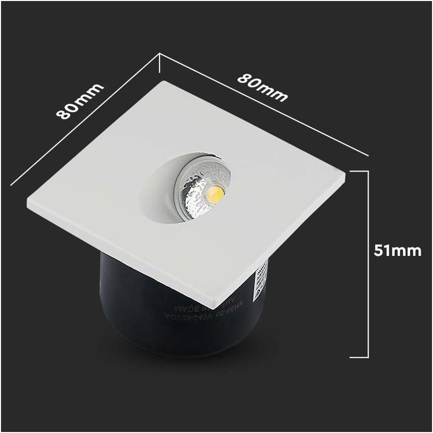 LED Traplicht LED/3W/230V 3000K wit