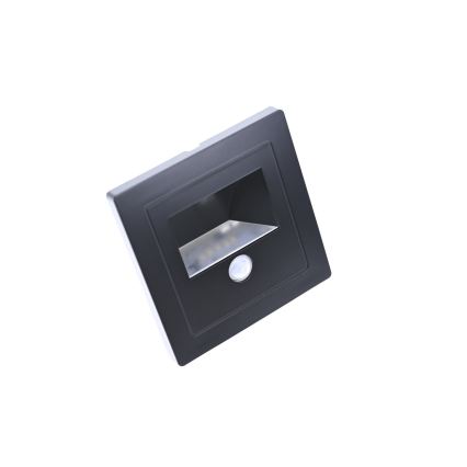 LED-trapverlichting met bewegings- en schemersensor LED/3W/230V 6000K zwart
