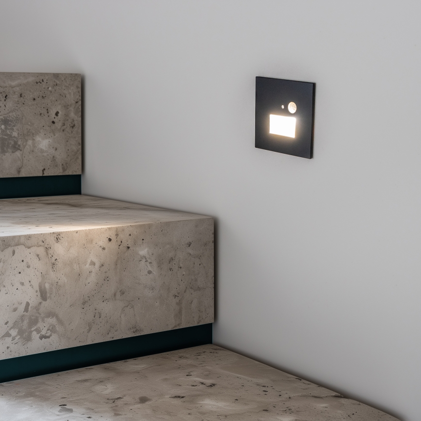 LED trapverlichting met bewegings- en schemersensor LED/1,5W/230V 3000/4000/6000K antraciet