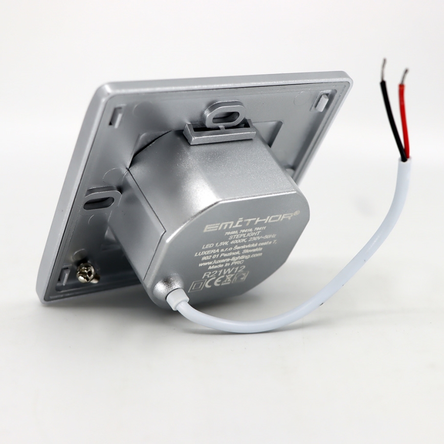 LED Trapverlichting STEP LIGHT LED/1,5W/230V zilver