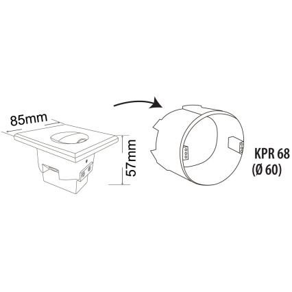 LED Trapverlichting voor buiten DECENTLY LED/1,5W/230V 3000/4000/6000K IP44 antraciet