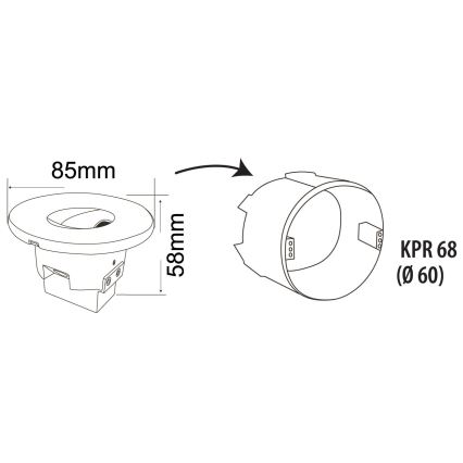 LED Trapverlichting voor buiten DECENTLY LED/1,5W/230V 3000/4000/6000K IP44 wit