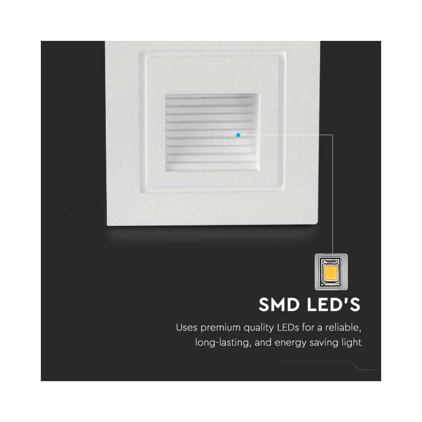 LED Trapverlichting voor buiten LED/3W/230V 3000K IP65 wit