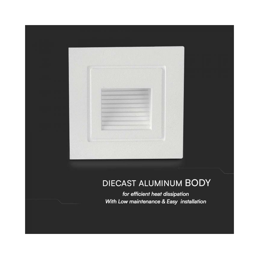 LED Trapverlichting voor buiten LED/3W/230V 3000K IP65 wit