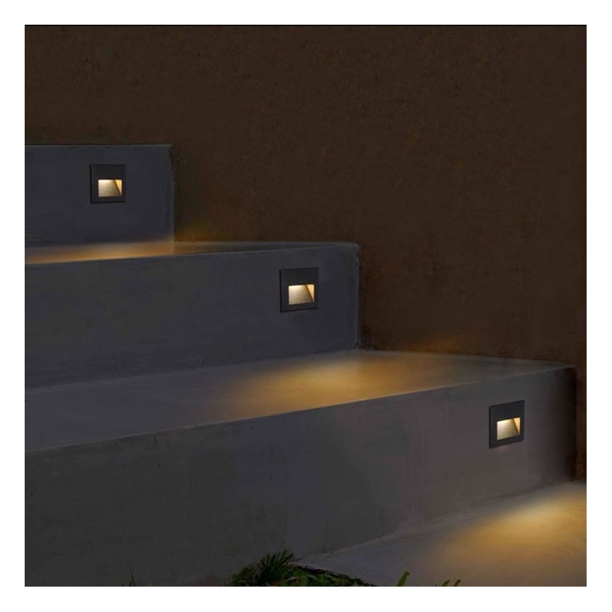 LED Trapverlichting voor buiten Q7 LED/3W/230V IP44
