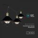LED Tuin Hanglamp PREMIUM STRING 3m 6xE27/8W/230V IP65 zwart