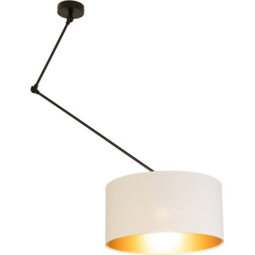 LED verstelbare hanglamp met staaf GORTA 1xE27/60W/230V wit/goud