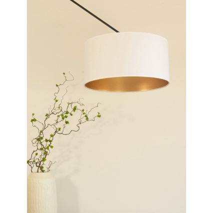 LED verstelbare hanglamp met staaf GORTA 1xE27/60W/230V wit/goud
