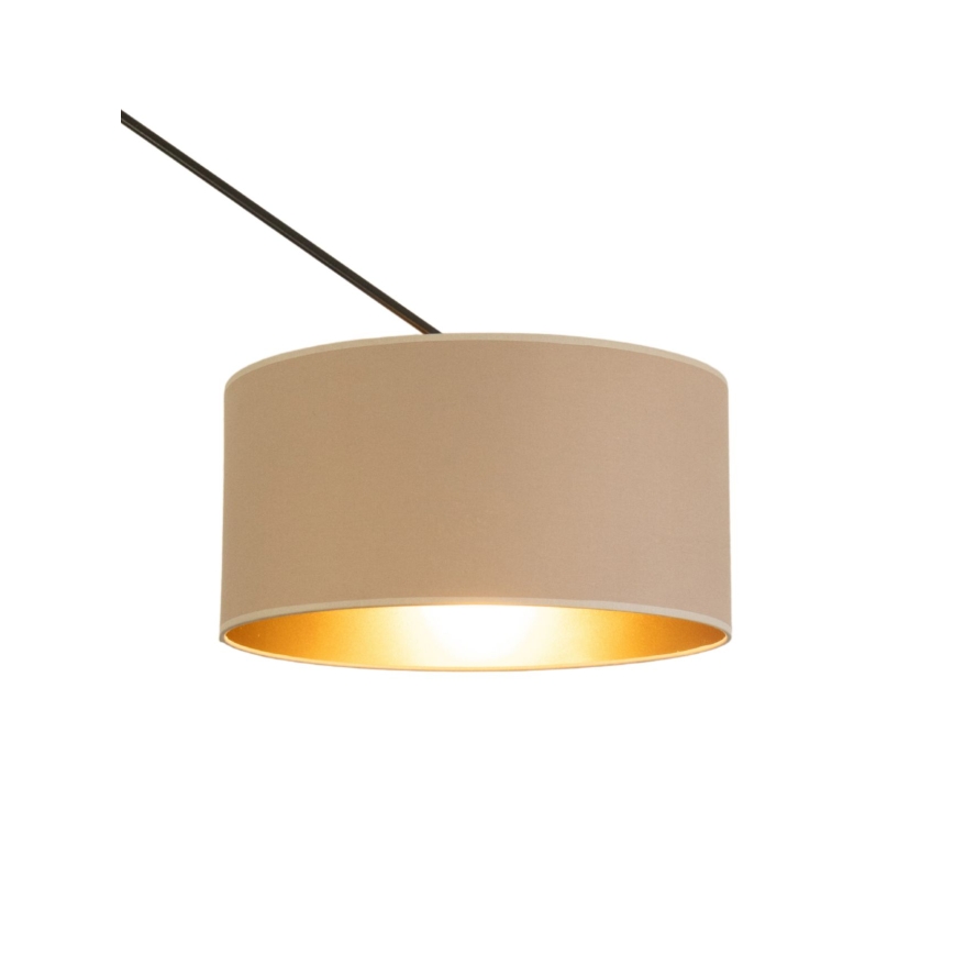 LED verstelbare hanglamp met stang GORTA 1xE27/60W/230V beige/goud