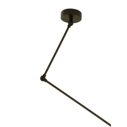LED verstelbare hanglamp met stang GORTA 1xE27/60W/230V beige/goud