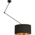 LED verstelbare hanglamp met stang GORTA 1xE27/60W/230V zwart/goud