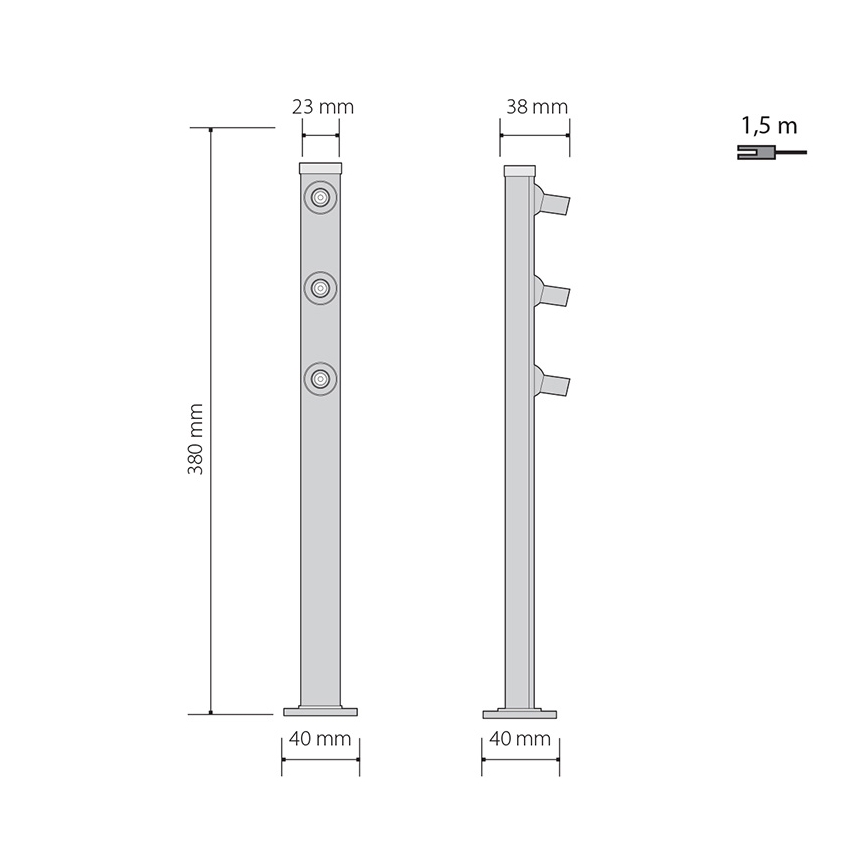 LED Vloerlamp PICCO 3xLED/5,4W/500mA