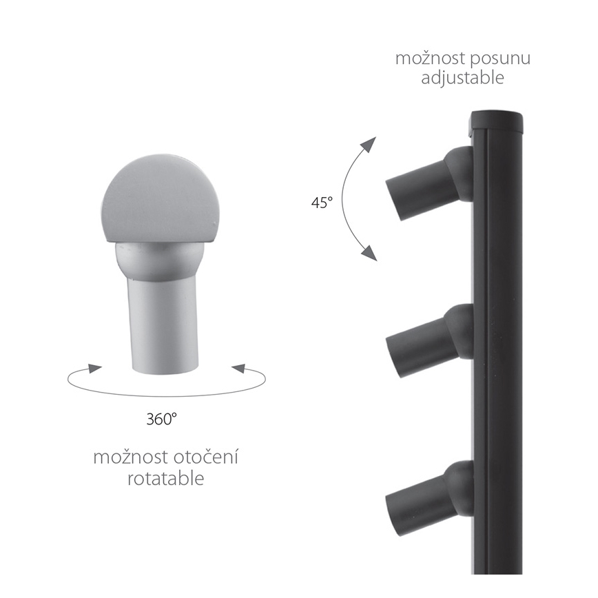 LED Vloerlamp PICCO 3xLED/5,4W/500mA