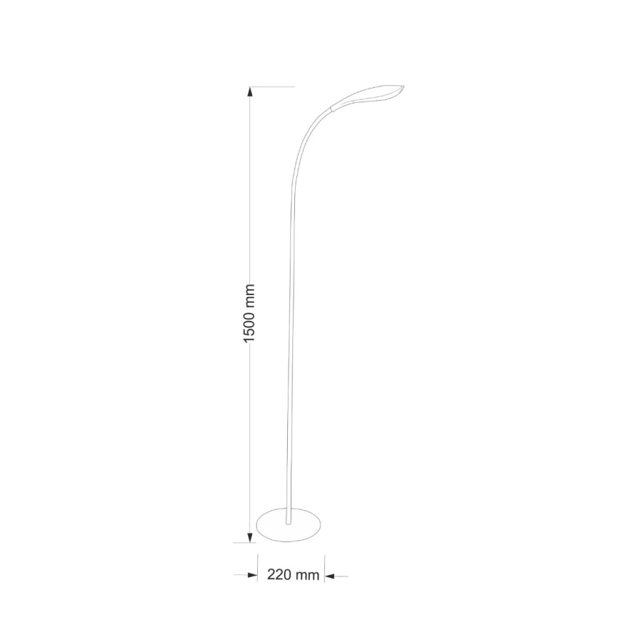 LED Vloerlamp SWAN LED/6,5W/230V wit