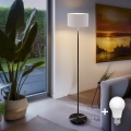 LED vloerlamp TUNJA 1xE27/20W/230V Ø 30 cm zwart/wit