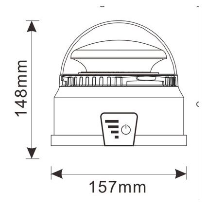 LED Waarschuwingsknipperlicht LED/12-24V IP65