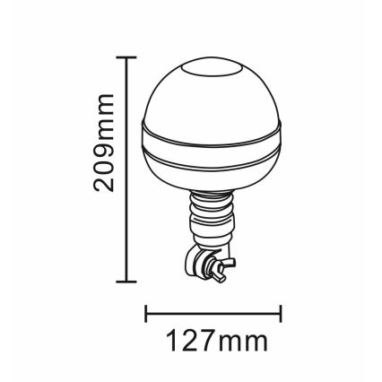 LED Waarschuwingsknipperlicht LED/12-24V IP66