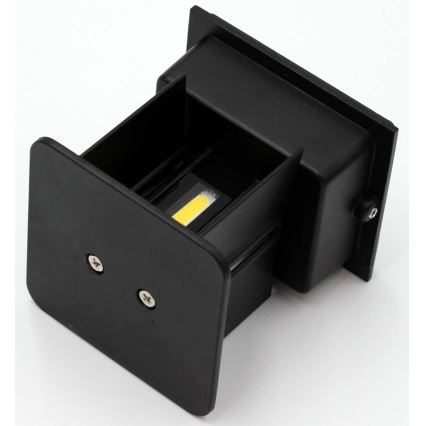 LED Wand Lamp voor Buiten 2xLED/3W/230V IP54 zwart