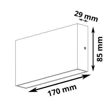 LED Wand Lamp voor Buiten CHICAGO 2xLED/5,5W/230V IP44