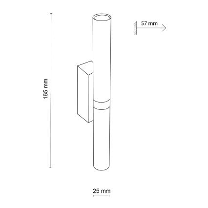 LED wand verlichting LAGOS 2xG9/3W/230V 4000K zwart/goud
