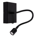 LED wand verlichting LECTOR LED/2,5W/230V zwart