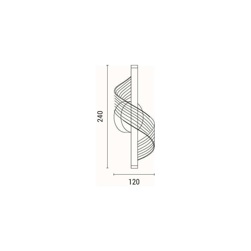 LED wand verlichting LED/8W/230V 3000K goud