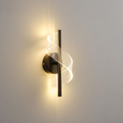 LED wand verlichting LED/8W/230V 3000K zwart